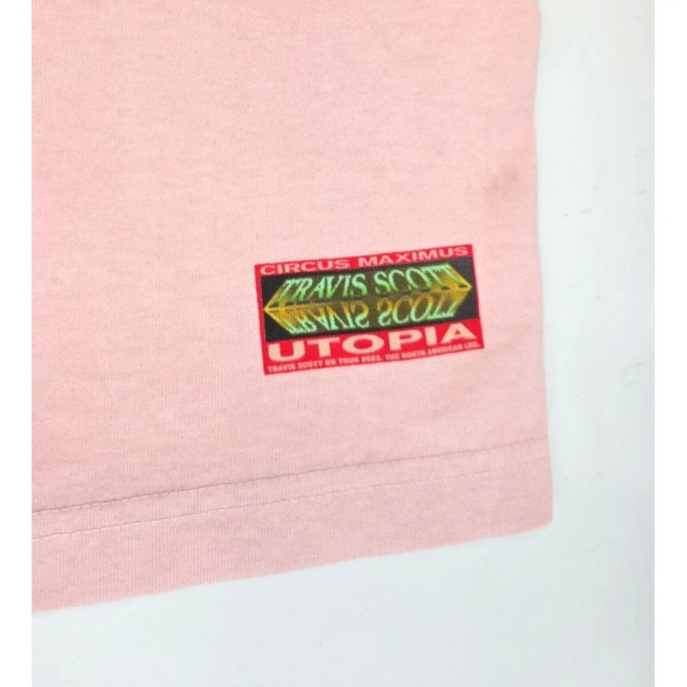 Travis Scott Utopia Circus Maximus Tour T Shirt Size Small Pink‎ 2023 Concert